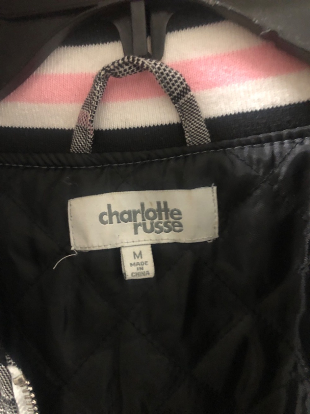 Plaid bomber jacket Charlotte Russe Size M - Picture 6 of 6
